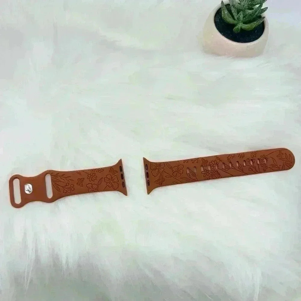 New Floral  Fall Design Apple Watch Bands  42mm 44mm 45mm 49mm Brown
